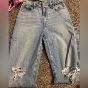 Hollister Light Blue Distressed Boyfriend Jeans